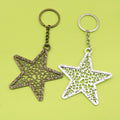 Zinc Alloy Minimal Five Point Star Keychain Bag Charm view 1