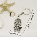 Metal Colorful Elephant Deity Keychain Spiritual Bag Charm view 2