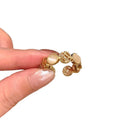 French Vintage Court Style Resin Open Ring With Round Coin Hollow Geometric Design view 5