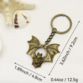 Metal Bat Keychain Bag Charm view 2