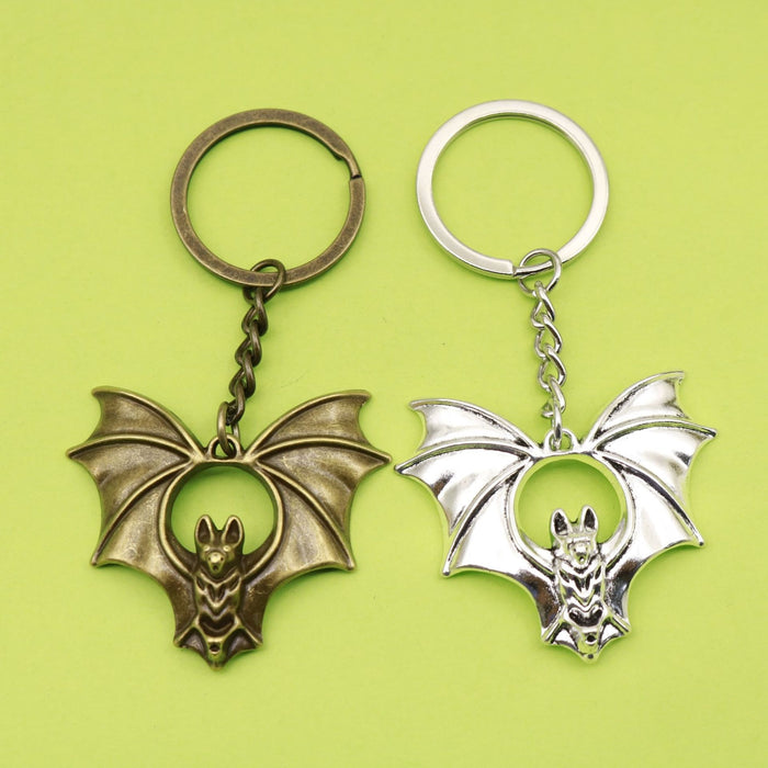 Metal Bat Keychain Bag Charm
