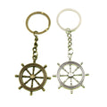 Zinc Alloy Simple Ship Wheel Keychain Bag Charm Gift view 5