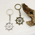 Zinc Alloy Simple Ship Wheel Keychain Bag Charm Gift view 4