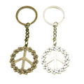 Zinc Alloy Peace Symbol Keychain Bag Charm Key Ring Gift view 5