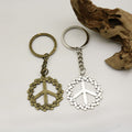 Zinc Alloy Peace Symbol Keychain Bag Charm Key Ring Gift view 4