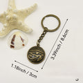 Metal Ancient Egyptian Eye Keychain Bag Charm view 2