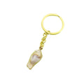Acrylic Scallop Shell Keychain Two Tone Cloud Bag Charm – Gold view 5