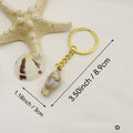 Acrylic Scallop Shell Keychain Two Tone Cloud Bag Charm – Gold view 2