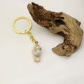 Acrylic Scallop Shell Keychain Two Tone Cloud Bag Charm – Gold view 4