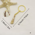 Acrylic Two Tone Shell Cloud Scallop Keychain DIY Gift – Gold view 2