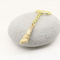 Acrylic Two Tone Shell Cloud Scallop Keychain DIY Gift – Gold view 3