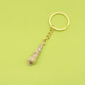 Acrylic Two Tone Shell Cloud Scallop Keychain DIY Gift – Gold view 1