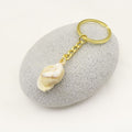 Metal Two Tone Scallop Shell Keychain DIY Bag Charm Gift view 3