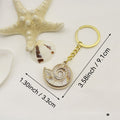 Acrylic Two Tone Shell Cloud Scallop Keychain DIY Gift view 2