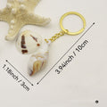 Acrylic Shell Cloud Scallop Keychain DIY Bag Charm – Gold view 2