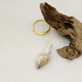 Acrylic Shell Cloud Scallop Keychain DIY Bag Charm – Gold view 4