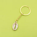 Acrylic Two Tone Shell Keychain Handmade Bag Charm Gift view 1