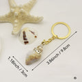 Acrylic Shell Cloud Scallop Keychain DIY Bag Charm view 2