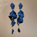 Silver Pin Acrylic Flower Petal Tassel Drop Earrings Chic Fresh Floral Design For Women view 4