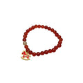 New Chinese Style Red Agate Beaded Horse Zodiac Bangle For Women Artistic Niche Design Jewelry view 5