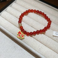 New Chinese Style Red Agate Beaded Horse Zodiac Bangle For Women Artistic Niche Design Jewelry view 4