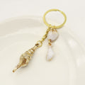 Acrylic Shell Keychain DIY Bag Charm – Gold view 3