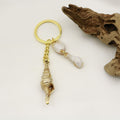 Acrylic Shell Keychain DIY Bag Charm – Gold view 4
