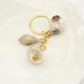 Acrylic Scallop Shell Keychain Two Tone Cloud Bag Charm (7016) view 4