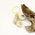 Acrylic Scallop Shell Keychain Two Tone Cloud Bag Charm (7016) view 3