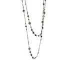 Alloy Crystal Beaded Flower Double Layer Sweater Necklace, Geometric Round Style for Women view 5