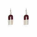 C-Shaped Pearl Acrylic Tassel Drop Earrings With Silver Pins, Geometric Western Style view 5