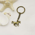 Zinc Alloy Running Horse Keychain Car Key Ring Gift view 6