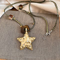 Bohemian Rhinestone Resin Flower Starfish Pendant Sweater Necklace Ethnic Style Jewelry view 2