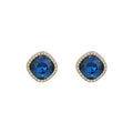 Artificial Crystal French Vintage Geometric Stud Earrings, Court Style Round Silver Pin Design view 5