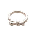 18K Gold Plated Copper Zircon Bow Open Ring For Women Light Luxury Fashion Finger Jewelry view 5