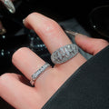 18K Gold Plated Copper Zircon Bow Open Ring For Women Light Luxury Fashion Finger Jewelry view 1