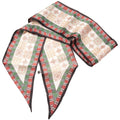 Ethnic Vintage Fabric Scarf Necklace With Paisley Floral Print And Flower Accent view 5
