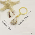 Acrylic Two Tone Shell Cloud Scallop Keychain DIY Bag Charm view 2