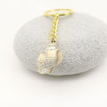 Acrylic Two Tone Shell Cloud Scallop Keychain DIY Bag Charm view 3