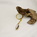Acrylic Two Tone Shell Cloud Scallop Keychain For DIY Gift – Gold view 4