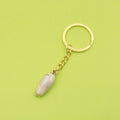 Acrylic Two Tone Shell Cloud Scallop Keychain For DIY Gift – Gold view 1
