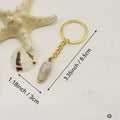 Acrylic Two Tone Shell Cloud Scallop Keychain For DIY Gift – Gold view 2