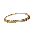 18K Gold Plated Copper Zircon Rivet Buckle Bangle For Women Light Luxury Trendy Jewelry view 5
