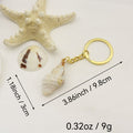 Metal Shell Keychain DIY Key Ring Bag Charm Gift view 2