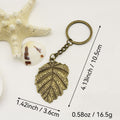 Metal Leaf Shape Keychain Nature Bag Charm Gift view 2