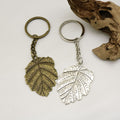 Metal Leaf Shape Keychain Nature Bag Charm Gift view 4