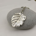 Metal Leaf Shape Keychain Nature Bag Charm Gift view 3
