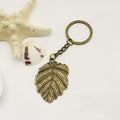 Metal Leaf Shape Keychain Nature Bag Charm Gift view 6