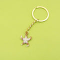 Acrylic Shell Scallop Keychain DIY Bag Charm – Gold view 1