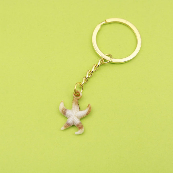 Acrylic Shell Scallop Keychain DIY Bag Charm – Gold